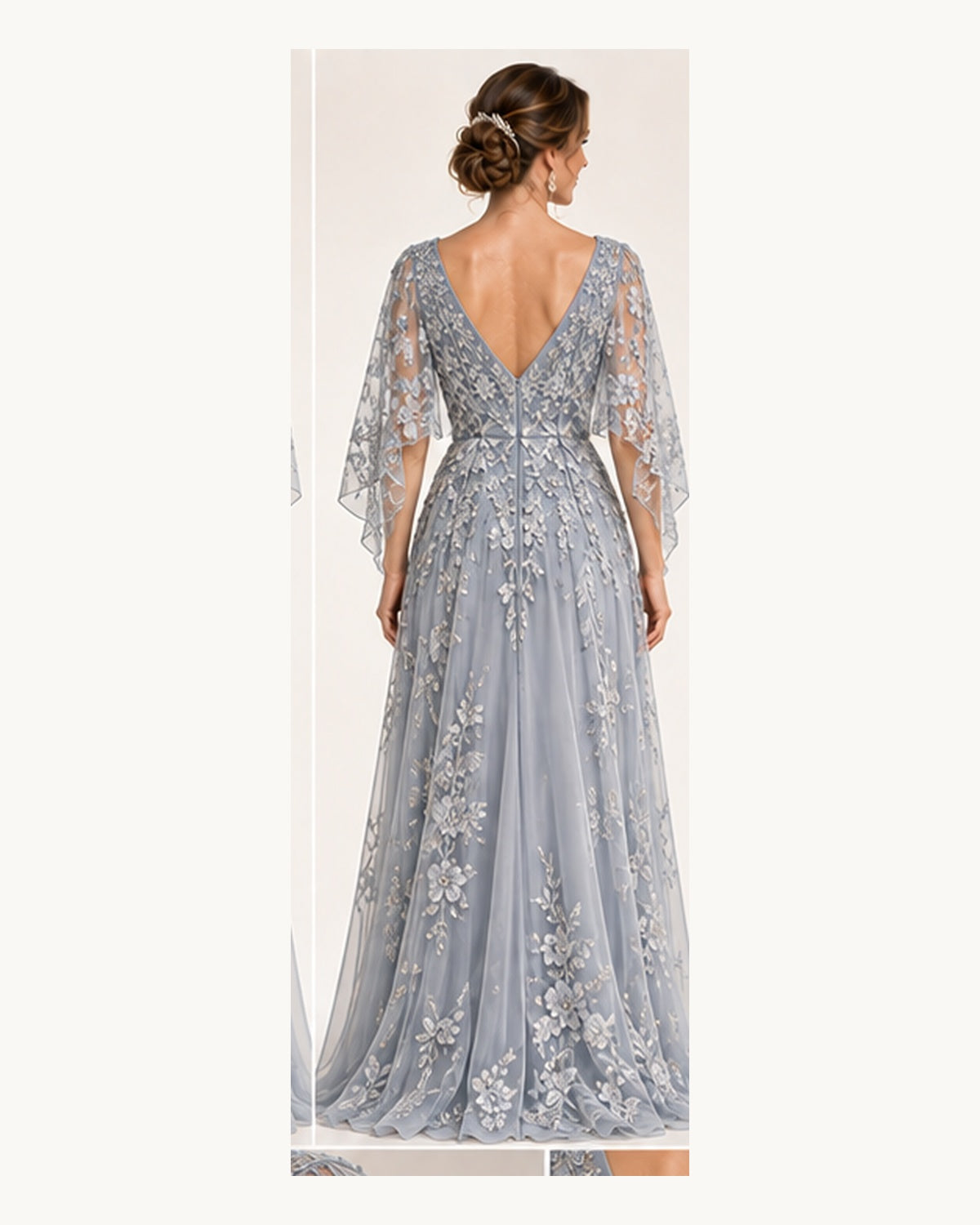 Elise gown back view