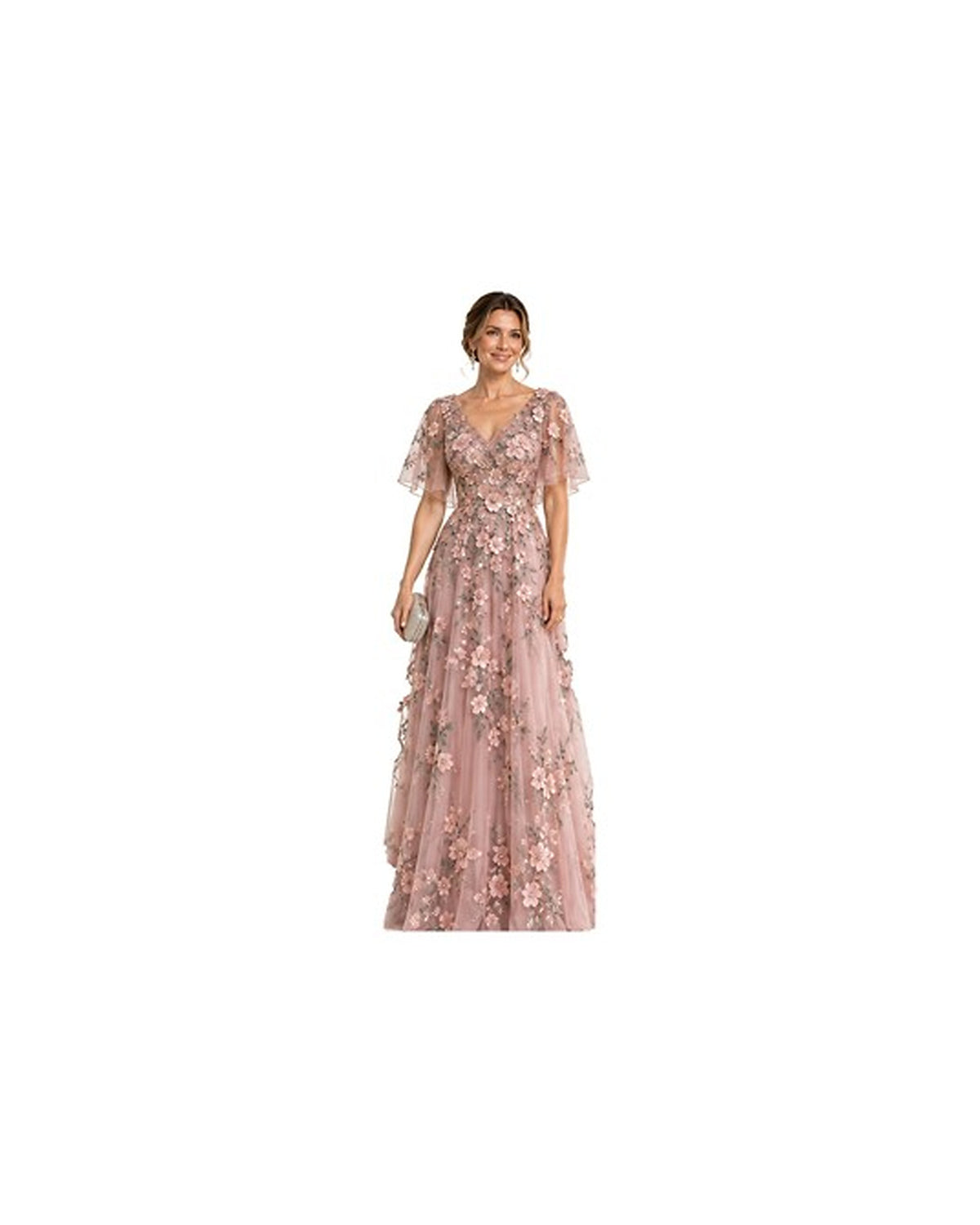 Flora Organza Garden Gown - Blush Floral HD color image