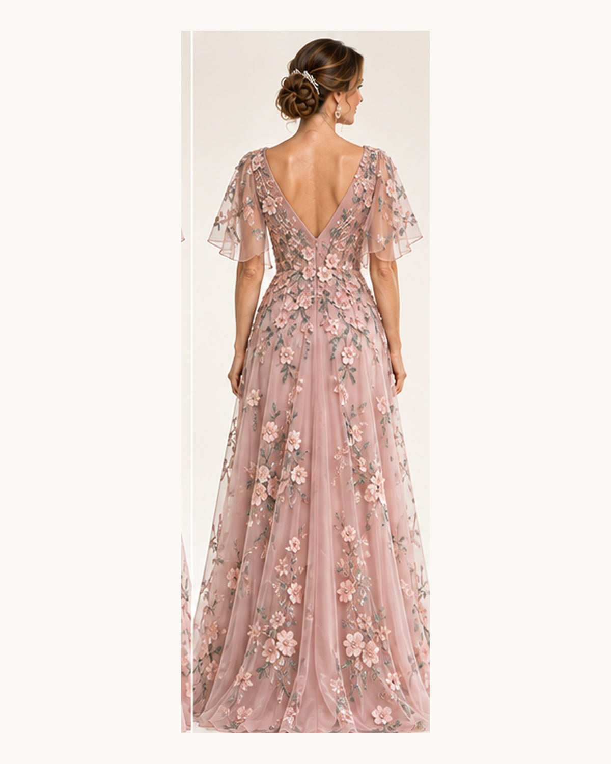 Flora gown back view
