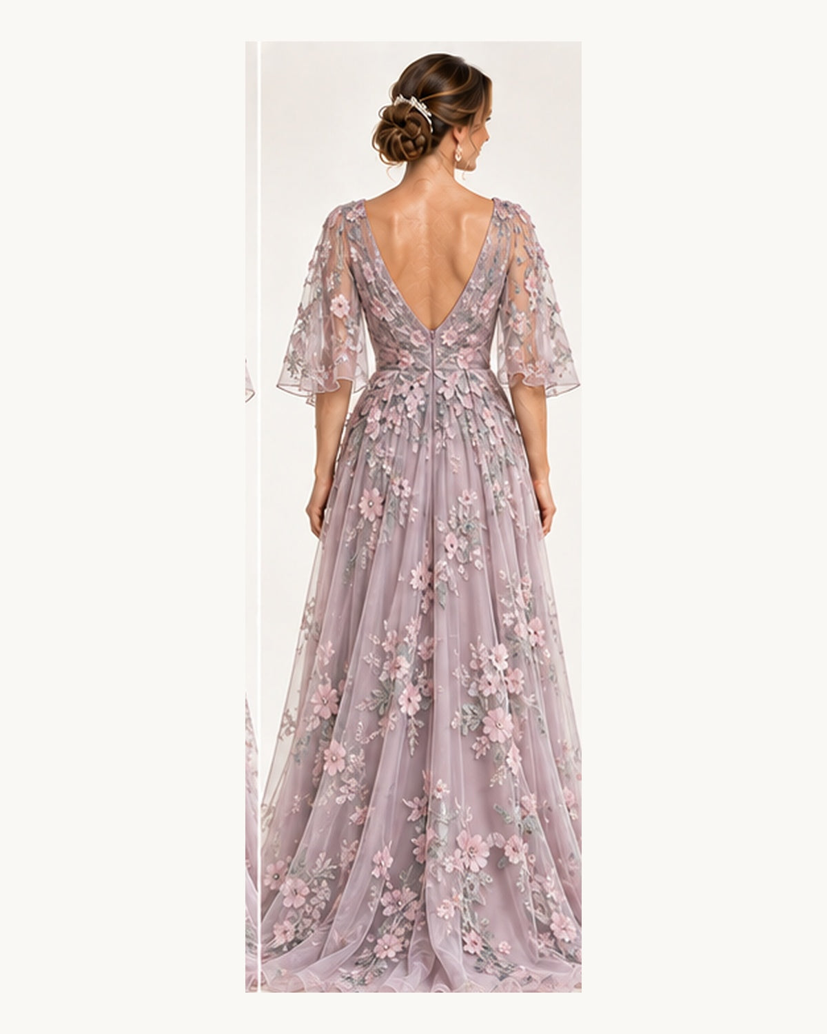 Iris gown back view