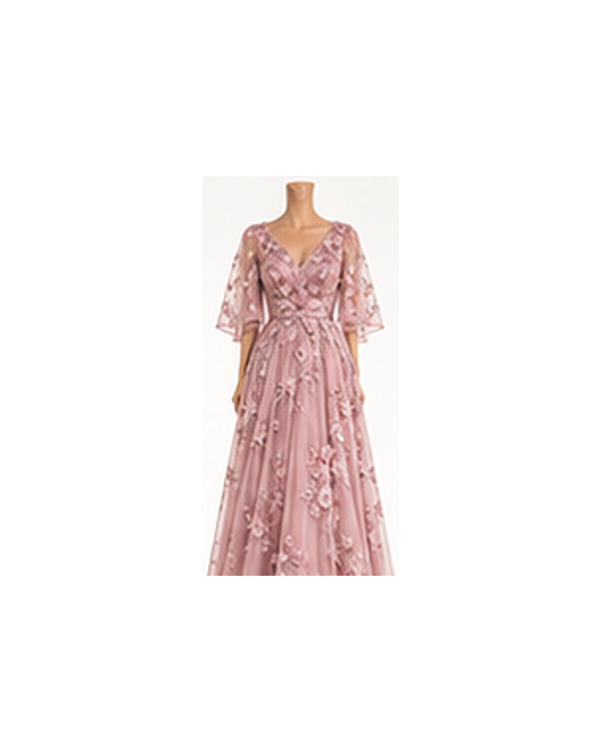 Iris Pastel Organza Formal Gown - Blush HD color image