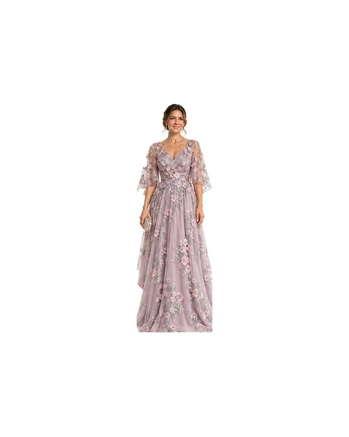 Iris Pastel Organza Formal Gown - Lavender HD color image
