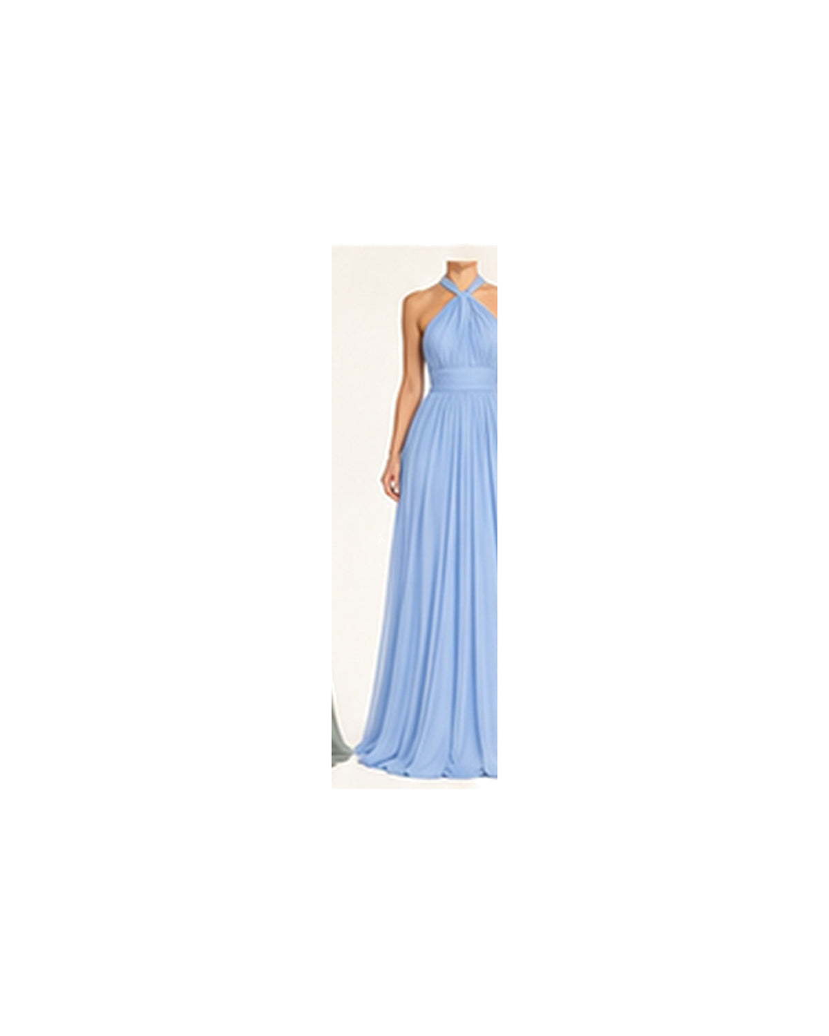 Maris Halter Chiffon Gown - Sky Blue HD color image
