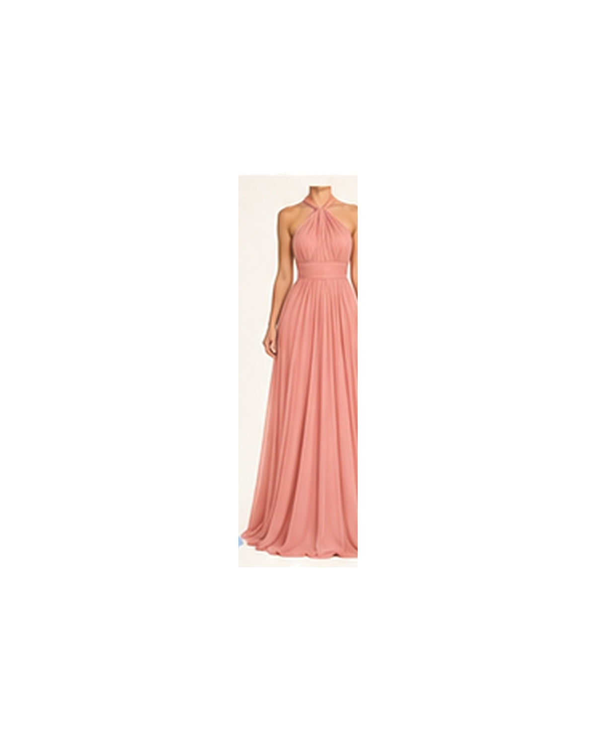 Maris Halter Chiffon Gown - Soft Coral HD color image