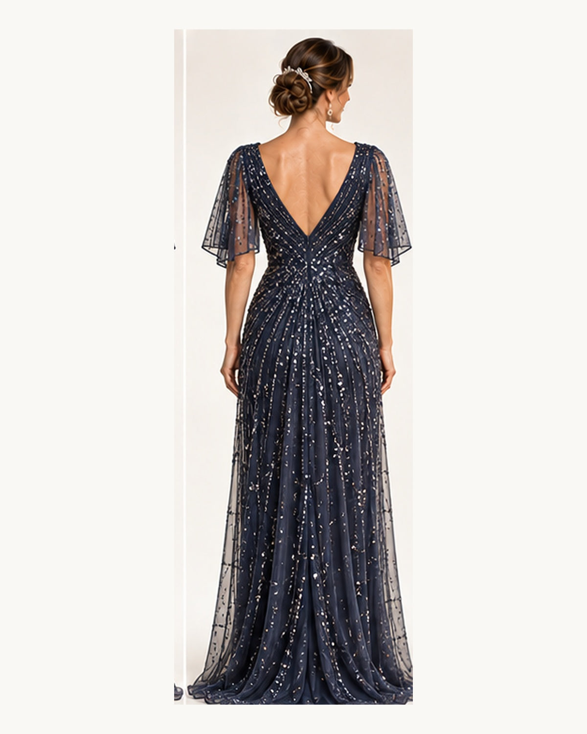 Noelle gown back view